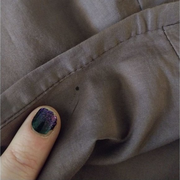 ZARA Woman Dusty Purple A Line Cotton Skirt Sz 6 - Picture 7 of 10